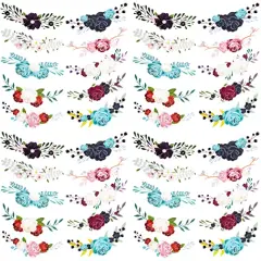 60 Pieces Flower Iron on Sticker Patch for Jackets, Heat Transfer Vinyl Patch Appliques for T-Shirt Jeans Backpacks Dress DIY Art Decoration