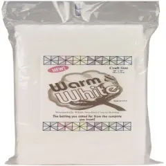 Warm Company Warm & White Cotton Batting-Craft Size 34"X45"
