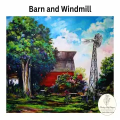 Barn & Windmill- Art paper for Decoupage and Mixed Media