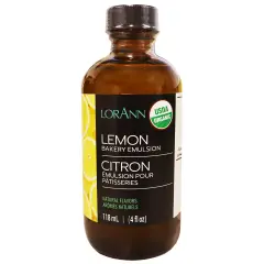 LorAnn Oils Organic Lemon Bakery Emulsion, 4 ounce