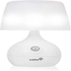 Ivation 12-LED Battery Powered Lamp, Motion Sensing LED Table Lamp w/Dual Color Range