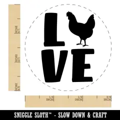 Chicken Love Chicken Egg Rubber Stamp