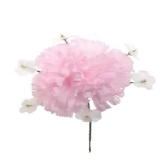 Exquisite 4.25" Diameter Carnation with Gypsophila - Lifelike Silk Flower for Weddings, Events, and Crafts - 5" Stem for Easy Arranging