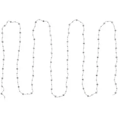 Northlight Shiny Mirrored Disco Ball Beaded Christmas Garland - 15' x .5" - Silver - Unlit