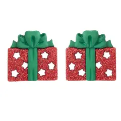 Buttons Galore and More Bulk Buttons - Glitter Gift Box - 100 Buttons