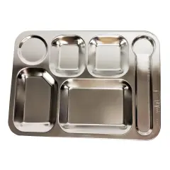 Durable Extra Strong Stainless Steel Picnic Tray 6 Compartments