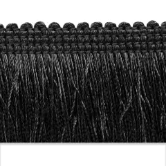20 Yards of Ellaria Cut Brush Fringe | 20 yard cut Black