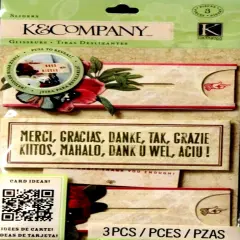 K & Company Beyond Postmarks Botanical Slides Dimensional Stickers