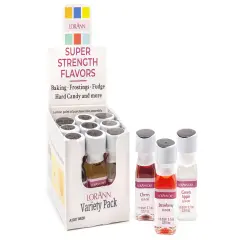 LorAnn Oils 12-unit Super Strength Flavors Variety Pack, 1-dram bottles