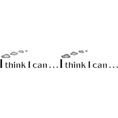 I Think I Can Train Wall Stencil | 2561 by Designer Stencils | Word & Phrase Stencils | Reusable Art Craft Stencils for Painting on Walls, Canvas, Wood | Reusable Plastic Paint Stencil for Home Makeover | Easy to Use & Clean Art Stencil