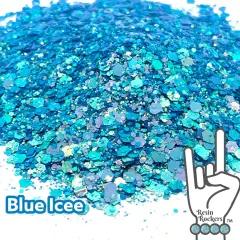 Blue Icee Color Shift Holographic Premium Pixie for Poxy Chunky Glitter Mix