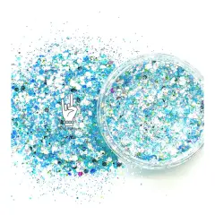 Unskinny Bop Resin Rockers Exclusive Glam Metal Pixie for Poxy Chunky Glitter Mix