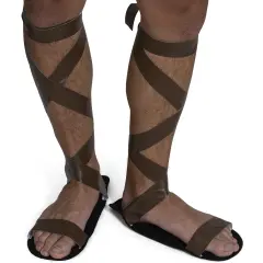 Greek Roman Brown Sandals &ndash; Lace Up Biblical Egyptian Gladiator Costume Sandal Shoes for Men and Women