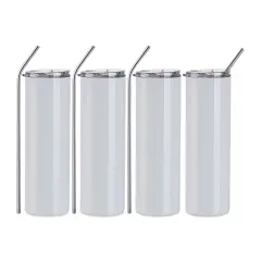 Craft Express Sublimation Printing Stainless Steel Tumblers - 30 oz, White, Set of 4
