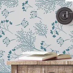 Woodland Botanical Farmhouse Wall Stencil