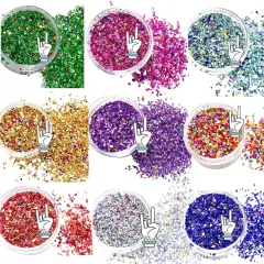 Resin Rockers Premium Grade German Glass Glitter Mix Bundle for Epoxy and UV Resin Art