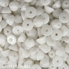 Konos Par Puca&reg;, Czech glass bead, Opaque White Ceramic Look, 10 grams