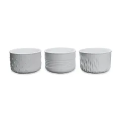 Mayco Earthenware Bisque Textured Planters - Pkg of 6