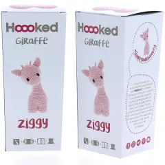 Multipack of 2 - Hoooked Ziggy Giraffe Kit W/Eco Barbante Yarn-Blossom