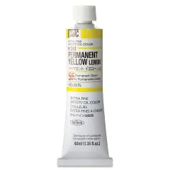 Holbien Artists' Oil Color - Permanent Yellow Lemon, 40 ml tube