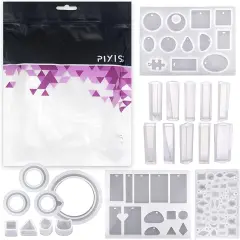 Pixiss Resin Molds for Jewelry, Earring Making Kit