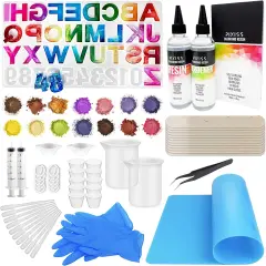 Pixiss Epoxy Resin Alphabet Molds Mold Making Kit