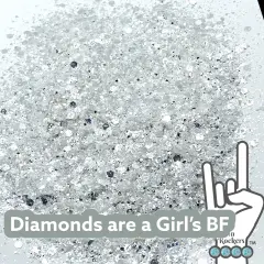 Diamonds are a Girl's BF Mirror Flash Premium Pixie for Poxy Chunky Glitter Mix