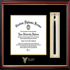 Ball State University 10w x 8h Tassel Box and Diploma Frame