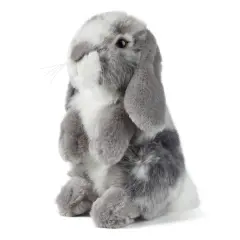 Grey Sitting Lop Eared Rabbit by LIVING NATURE - 7.5"