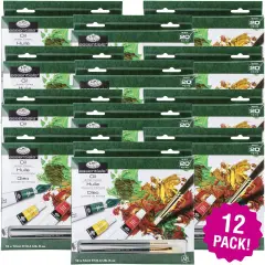 Multipack of 12 - essentials(TM) Oil Paints 12ml 20/Pkg-Assorted Colors