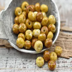 50G Alabaster Picasso Czech 2/0 Seed Beads