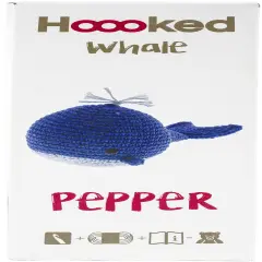 Hoooked Amigurumi DIY Kit W/Eco Barbante Yarn-Whale Pepper