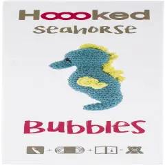 Hoooked Amigurumi DIY Kit W/Eco Barbante Yarn-Seahorse Bubbles - Lagoon