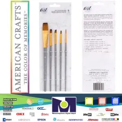 PAINT BRUSHES - AC - ART SUPPLY BASICS - BASIC - NYLON BRISTLES (5 PIECE) 354840