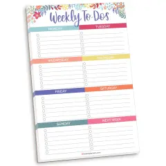 bloom daily planners Planning Pad, 6" x 9", Weekly To-Dos with Magnets