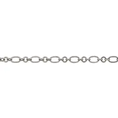 JewelrySupply 3mm Antique Silver Plated Figaro Chain (Priced per Foot)