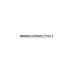 JewelrySupply Cable Chain Drawn Flat 1mm 16" Sterling Silver (1-Pc)