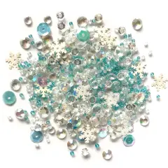 Buttons Galore Sparkletz DIY Craft Embellishments 30 Grams - 3 Packs of Snow Crystals