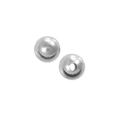 Round Bead 6mm Silver Plated (10-Pcs)