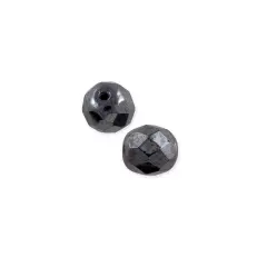 Czech Fire Polished Rounds 4mm Hematite (Package of 10)