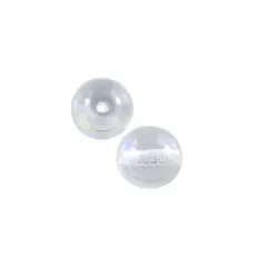 Czech Pressed Glass Round Beads 6mm Crystal AB (Package of 10)