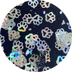 Polyester Glitter - Paw Prints Glitter Shapes by Glitter Heart Co.&trade;
