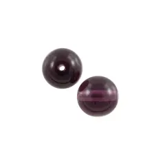 Czech Pressed Glass Round Beads 8mm Amethyst (Package of 10)