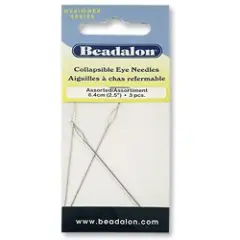 Collapsible Eye Beading Needles Assortment (3-Pcs)