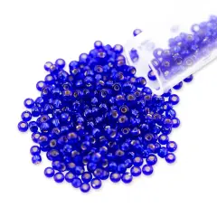 Miyuki Round Rocaille Seed Bead 11/0 Silver Lined Cobalt Blue