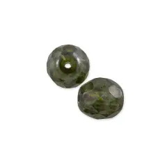 Czech Fire Polished Rounds 8mm Green Luster (Package of 10)