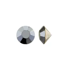 Preciosa Crystal Maxima Chaton 3mm (PP24) Jet Hematite (Package of 50)