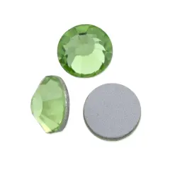 Preciosa Crystal VIVA12 Flat Back Rhinestone 4mm (SS16) Peridot (Package of 50)