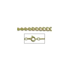 JewelrySupply Curb Chain 18" 2mm Gold Color (1-Pc)