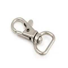 Badge I.D. Swivel Clip Lanyard Silver Color